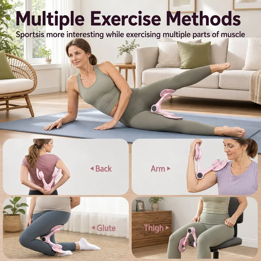 360° Rotating Thigh Master Leg Toner Pelvic Floor Muscle Exercise Trainer Pink