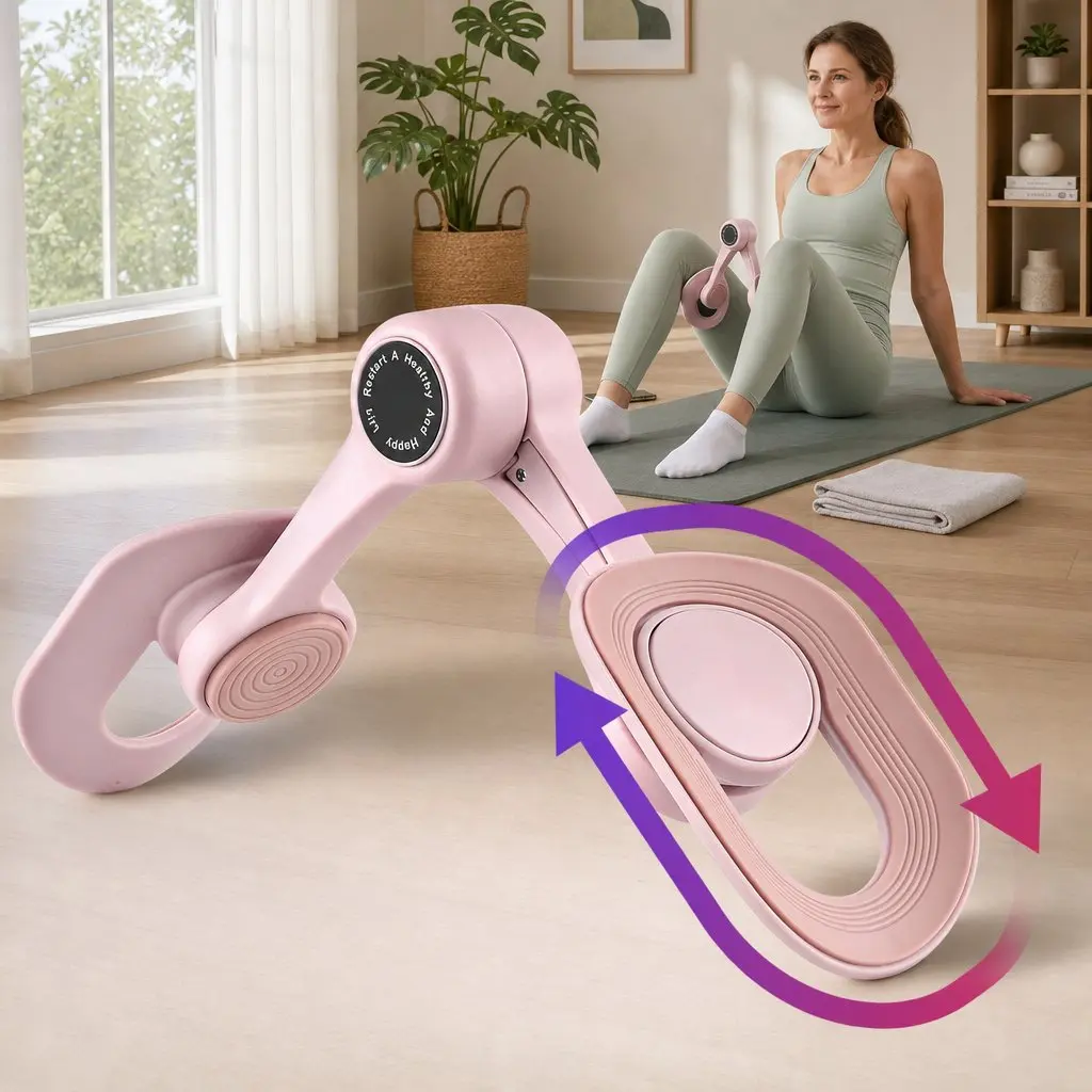360° Rotating Thigh Master Leg Toner Pelvic Floor Muscle Exercise Trainer Pink