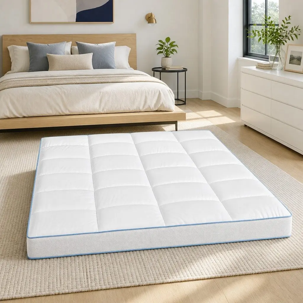 Pillowtop Mattress Topper 10cm Thick Double Bed Pad White Cooling