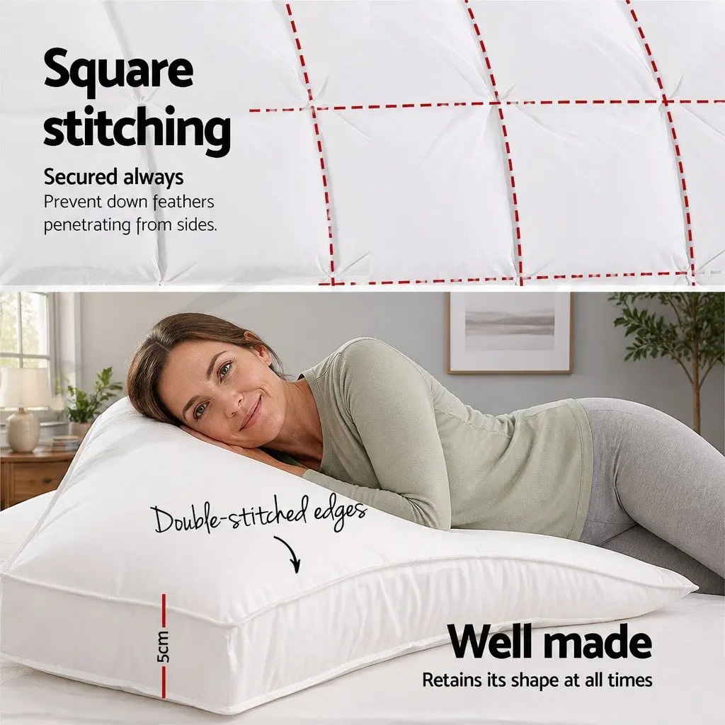 Mattress Topper Bamboo Pillow Top Pad 5cm Thick King Size White