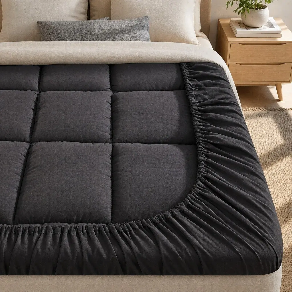 Mattress Topper Cooling Pad Double Bed 5cm Thick Grey