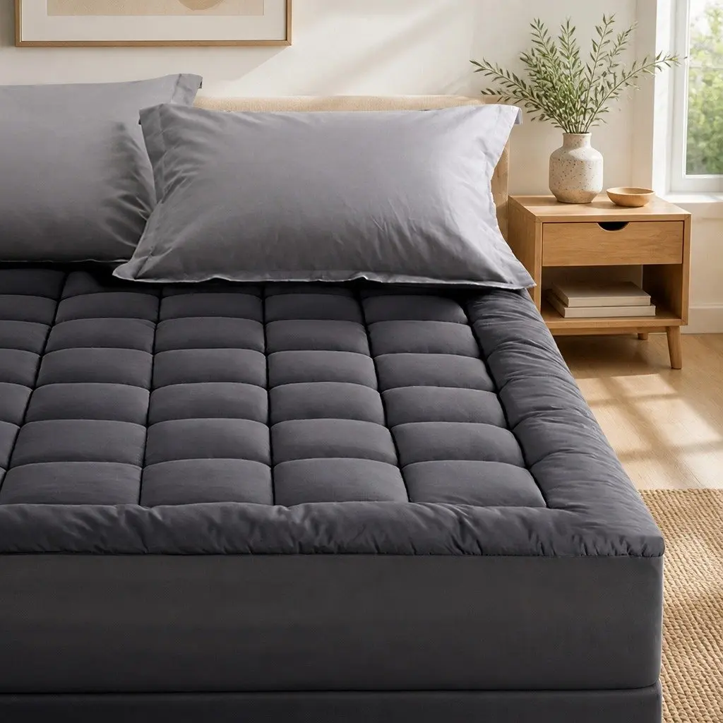Mattress Topper Pillowtop King Size 5cm Thick Grey