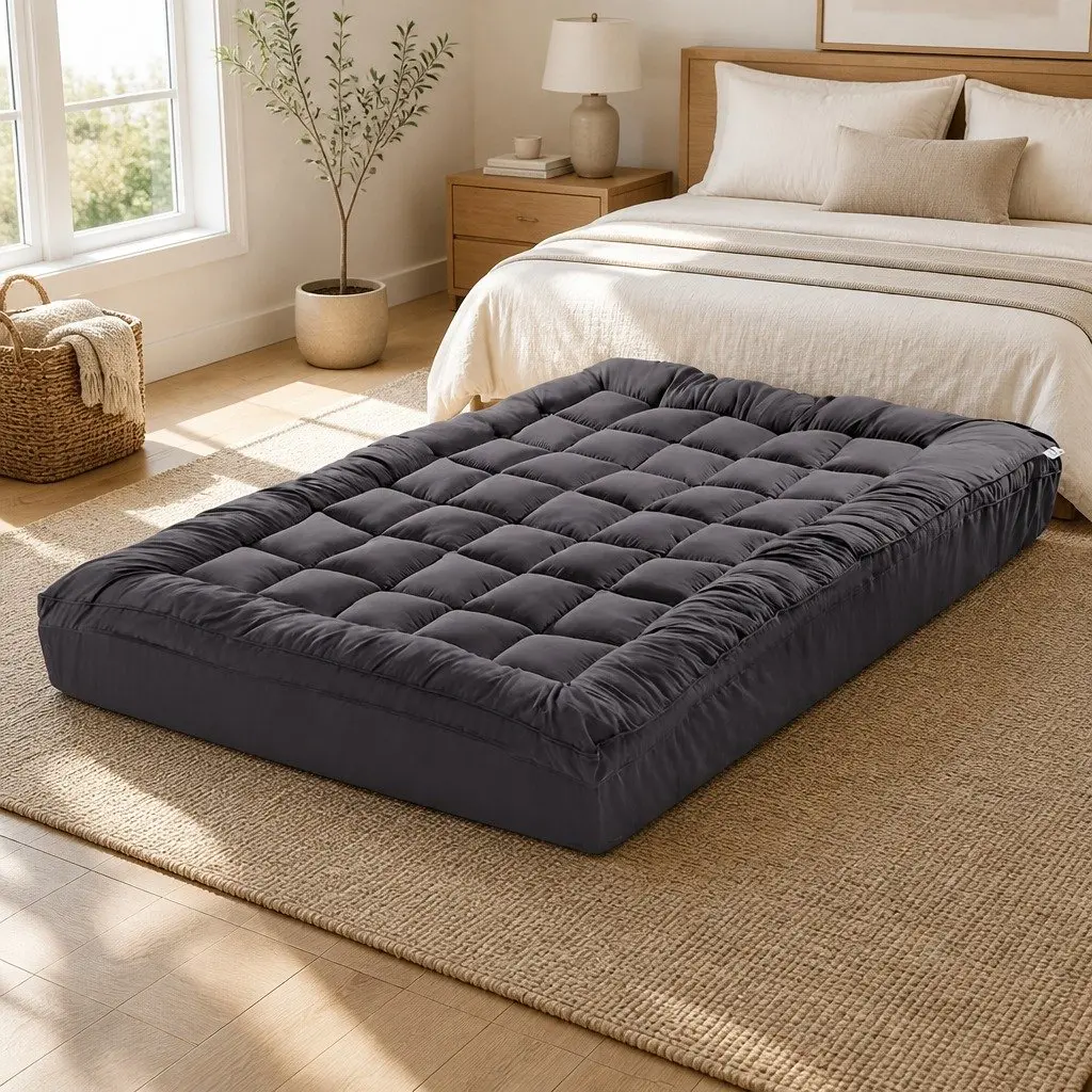 Mattress Topper Pillowtop King Size 5cm Thick Grey