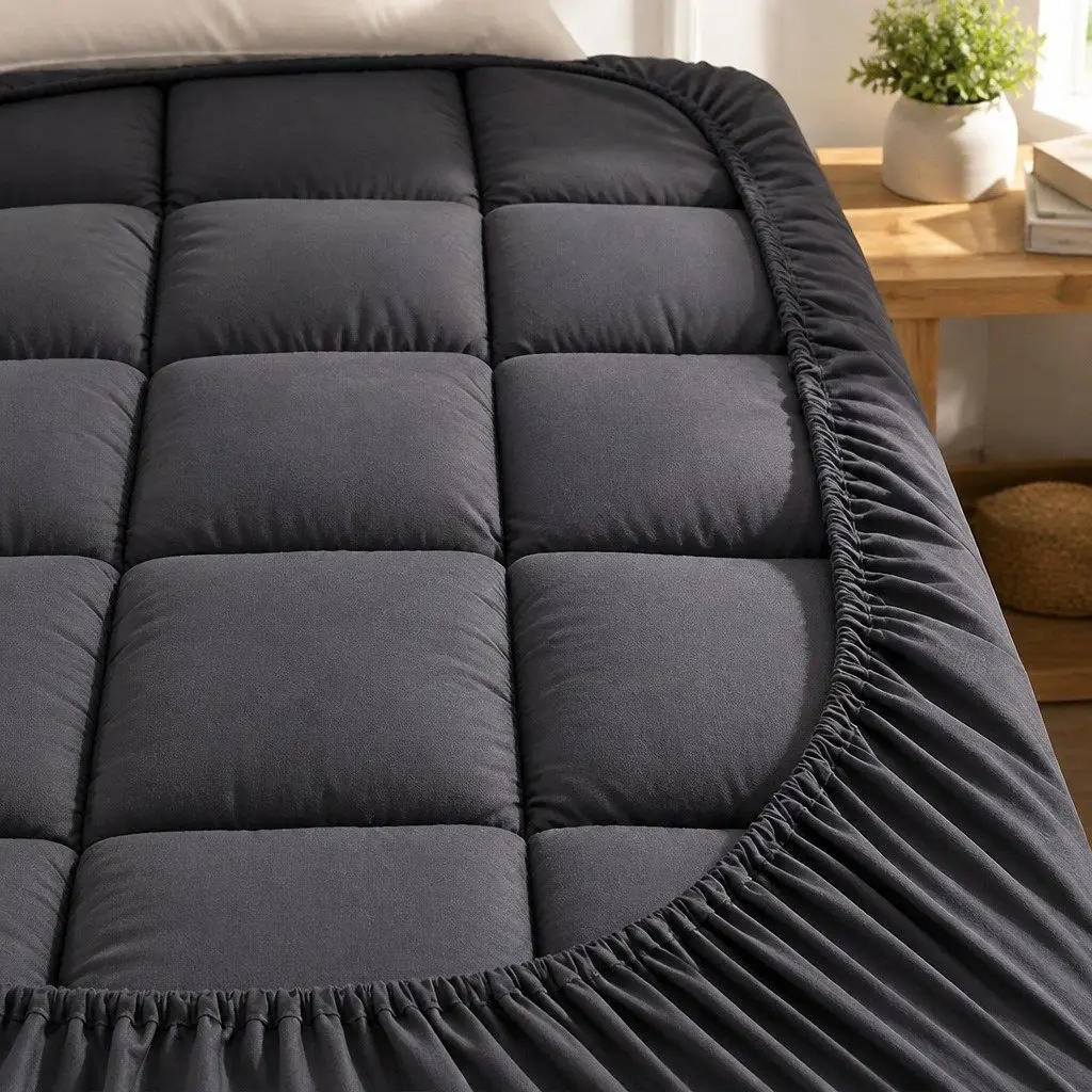 Mattress Topper Pillowtop 5cm Thick Grey 190x90cm