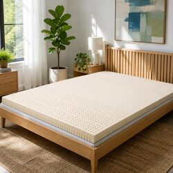 Warm and Supportive King Latex Mattress Topper