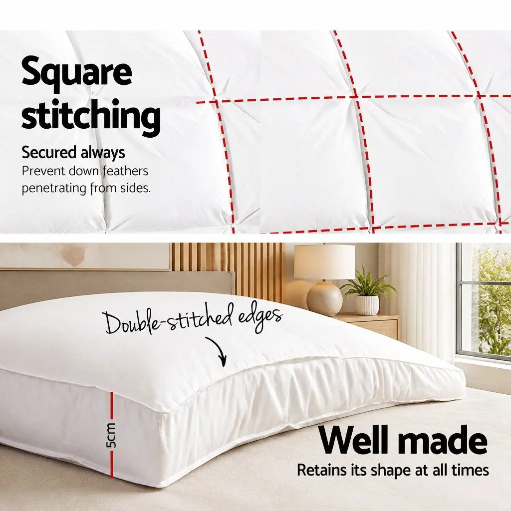 Pillowtop Mattress Topper King 5cm Thick White Microfibre Filling 45cm Deep Pocket