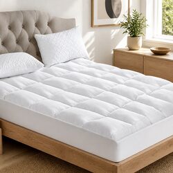Queen Pillowtop Mattress Topper 5cm Thick Pad Washable Microfibre Underlay