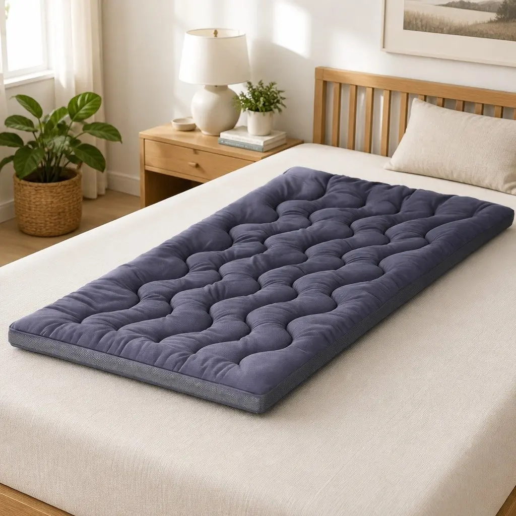 Pillowtop Mattress Topper 5cm King Single Bed Pad Washable Breathable Fibre