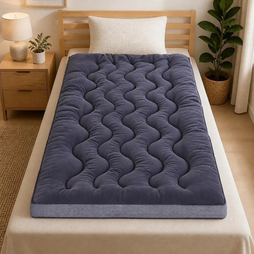 Pillowtop Mattress Topper 5cm King Single Bed Pad Washable Breathable Fibre