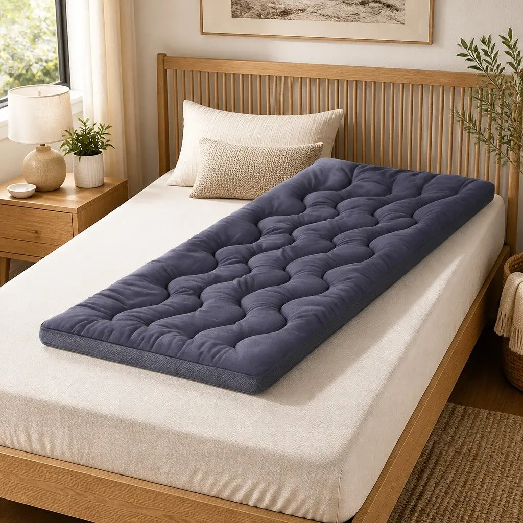 Mattress Topper Pillowtop 5cm Single Bed Pad Breathable Grey
