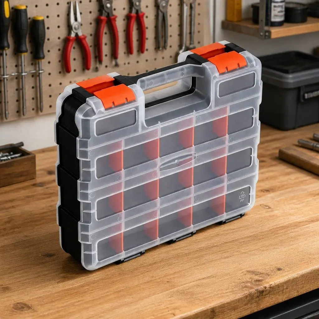 Double-Sided Tool Box Organizer for Small Parts