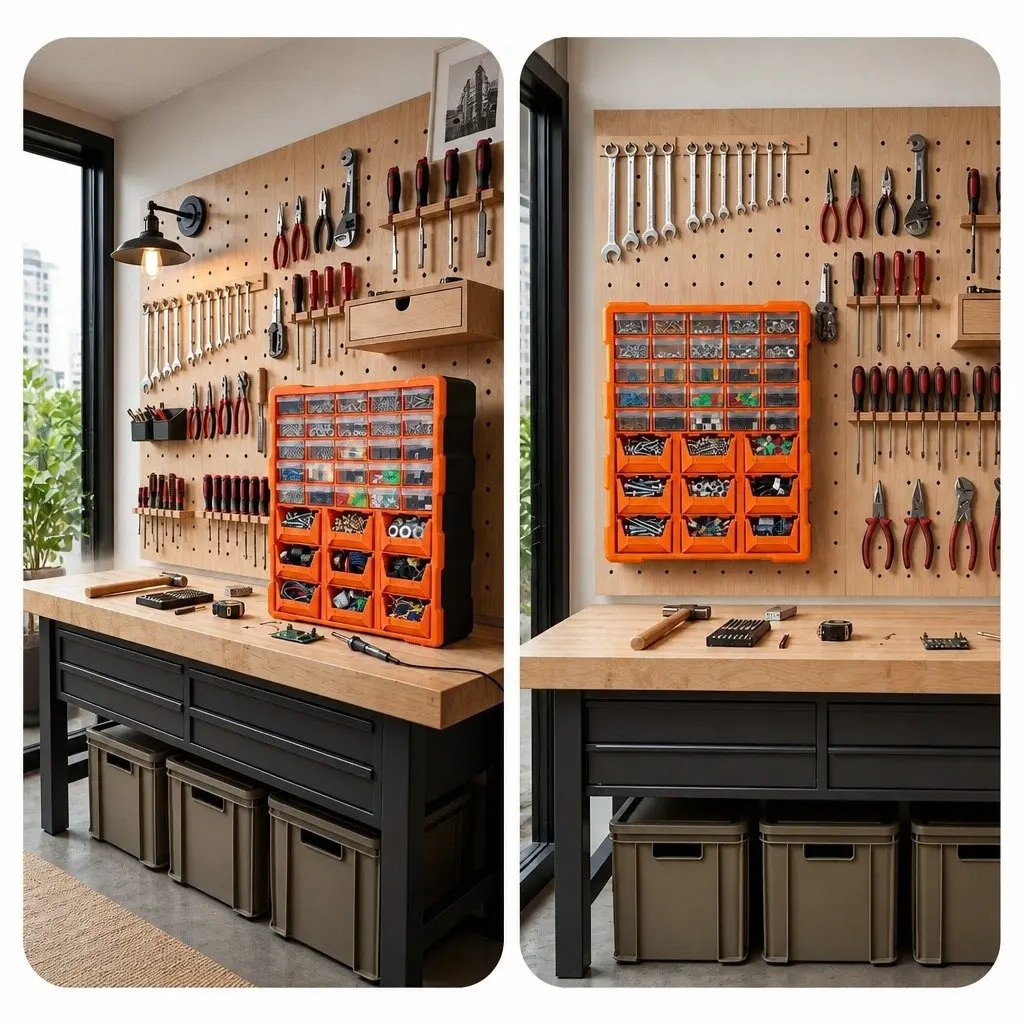 39-Drawer Tool Organizer Hardware Storage Cabinet Multi-Compartment Workbench