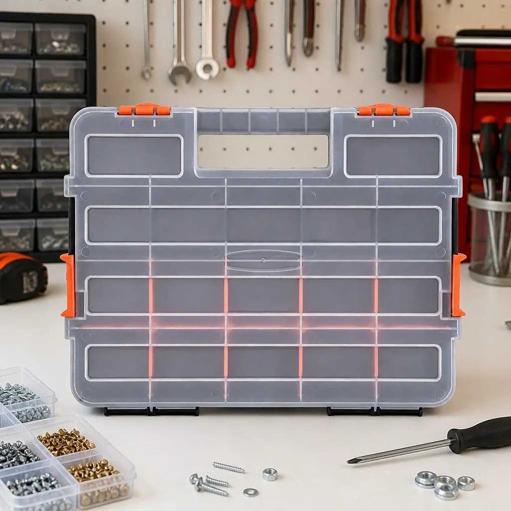 3 Pack Tool Box Organizer Small Parts Hardware Storage Boxes with Latches