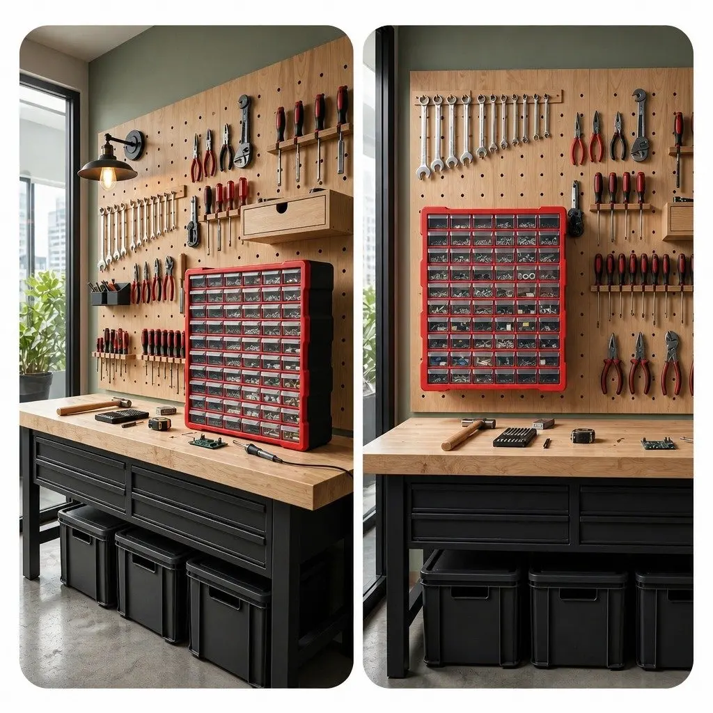 60-Drawer Tool Storage Cabinet Small Parts Organizer Wall-Mount Stackable