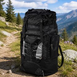 80L Military Backpack Tactical Hiking Camping Trekking Travel Rucksack Black