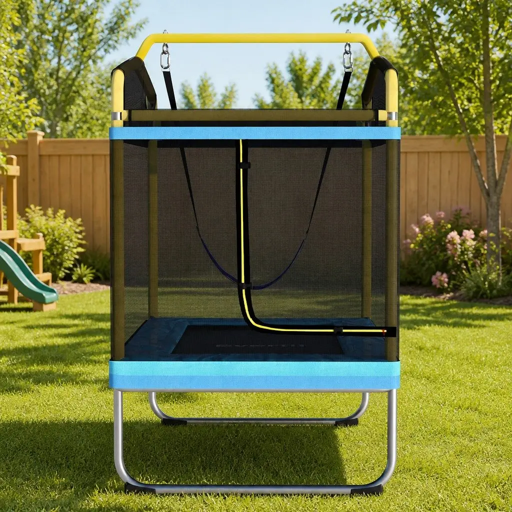 6FT Trampoline Swing for Kids Blue Yellow