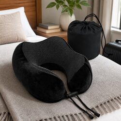 Comfortable Travel Neck Pillow with Memory Foam Support
