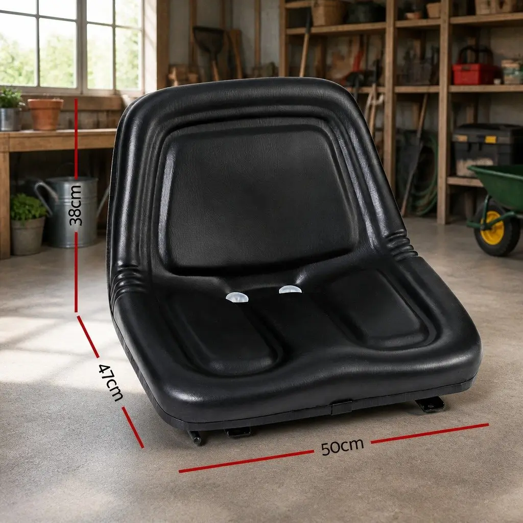 Universal Tractor Seat Adjustable PU Black