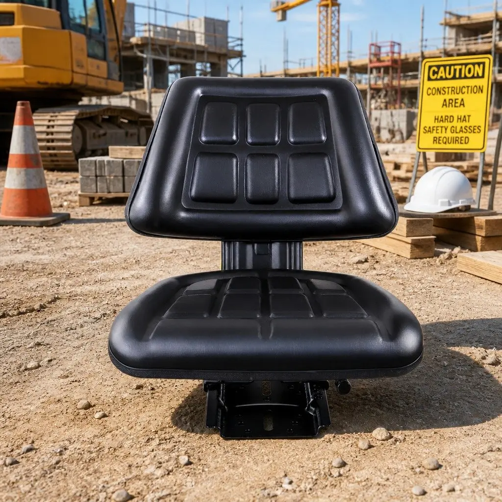 Universal Tractor Seat Heavy Machinery Replacement Chair Black
