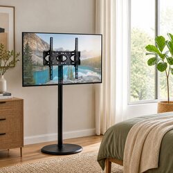 Reliable Mobile TV Stand for 32-55 Inch TVs - Black