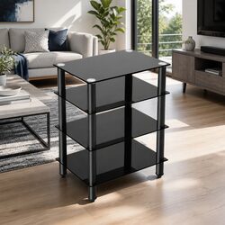 Reliable and Practical Black Glass Media Stand