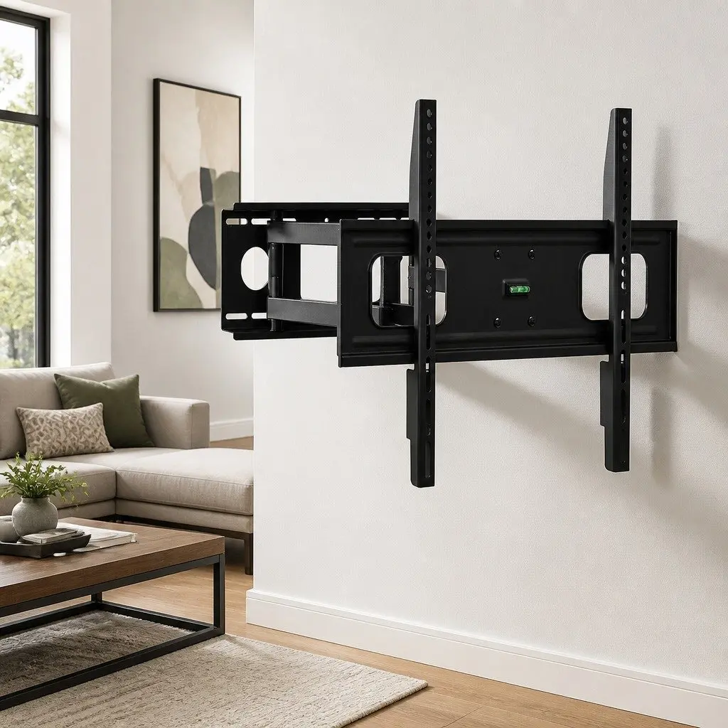 TV Wall Mount Bracket 32"-70" LED LCD Full Motion Tilt Swivel Adjustable Black
