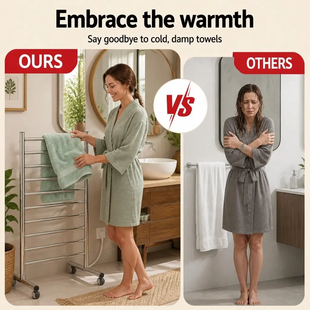 Heated Towel Rail with 10 Spacious Rods