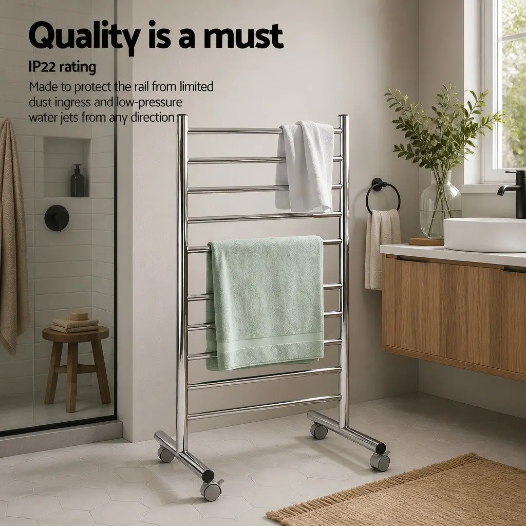 Heated Towel Rail with 10 Spacious Rods