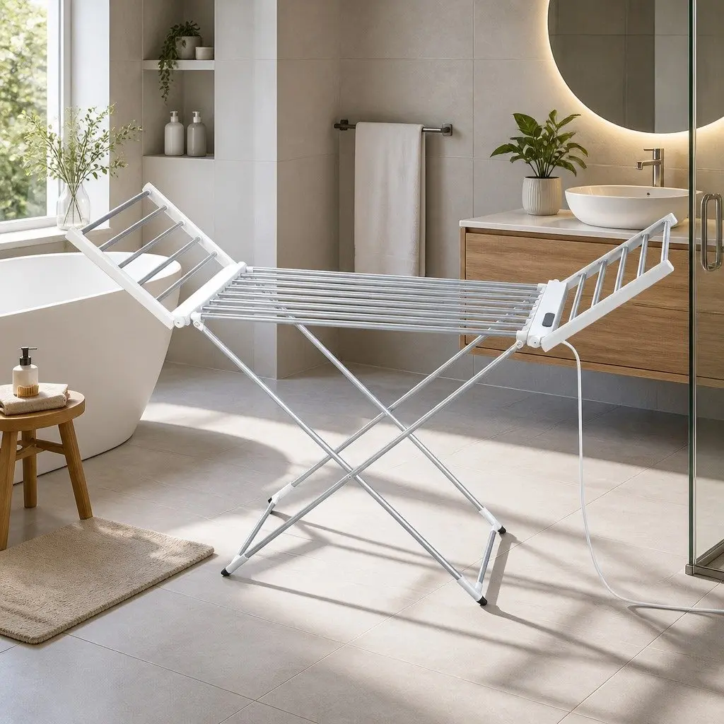 Electric Heated Towel Rail with 18 Heated Rods