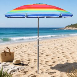 Beach Umbrella 2M Outdoor Patio Sun Shade Portable Garden Camping Picnic