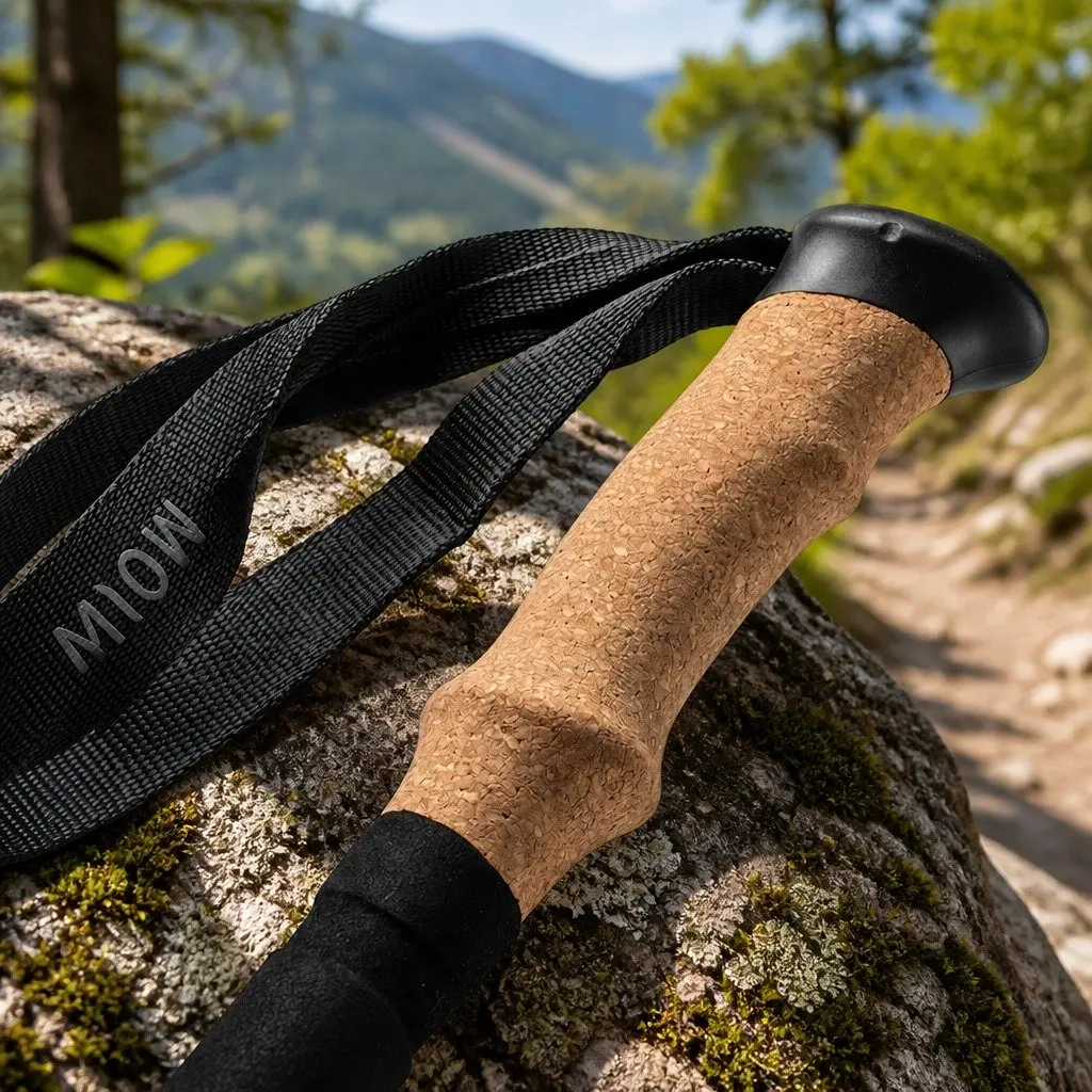 Trekking Poles Adjustable Lightweight Collapsible 62-135cm Grey 2 Piece