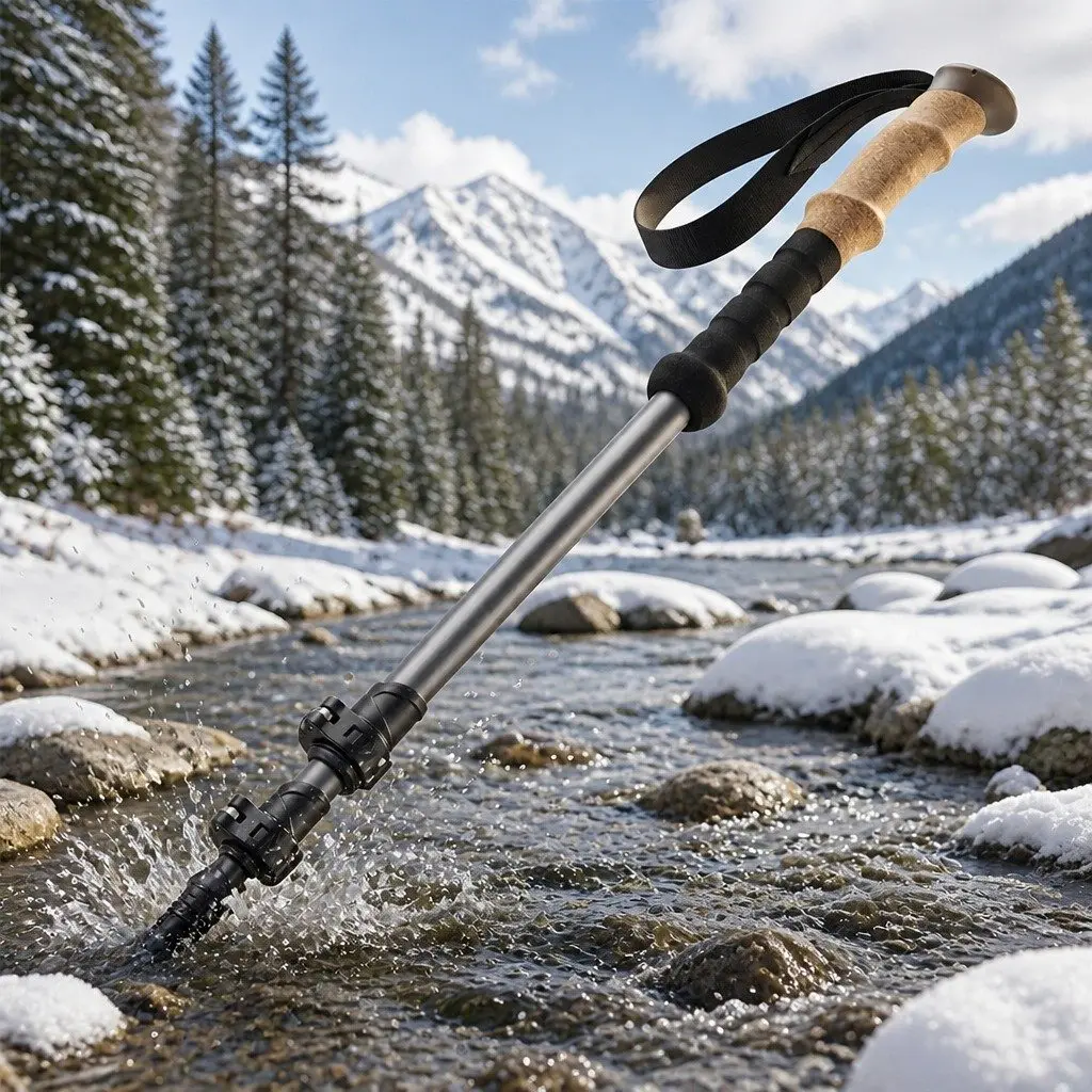 Trekking Poles Adjustable Lightweight Collapsible 62-135cm Grey 2 Piece