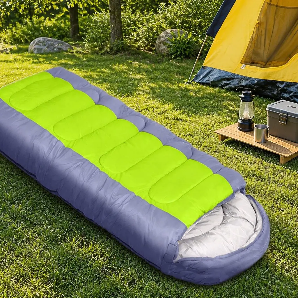 Sleeping Bag Outdoor Camping Grey Hollow Cotton Lightweight Portable Warm
