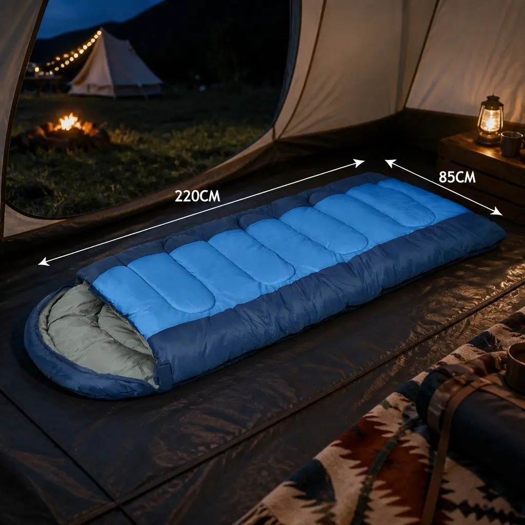 Sleeping Bag Outdoor Camping Cold Weather Hollow Cotton Insulation Portable