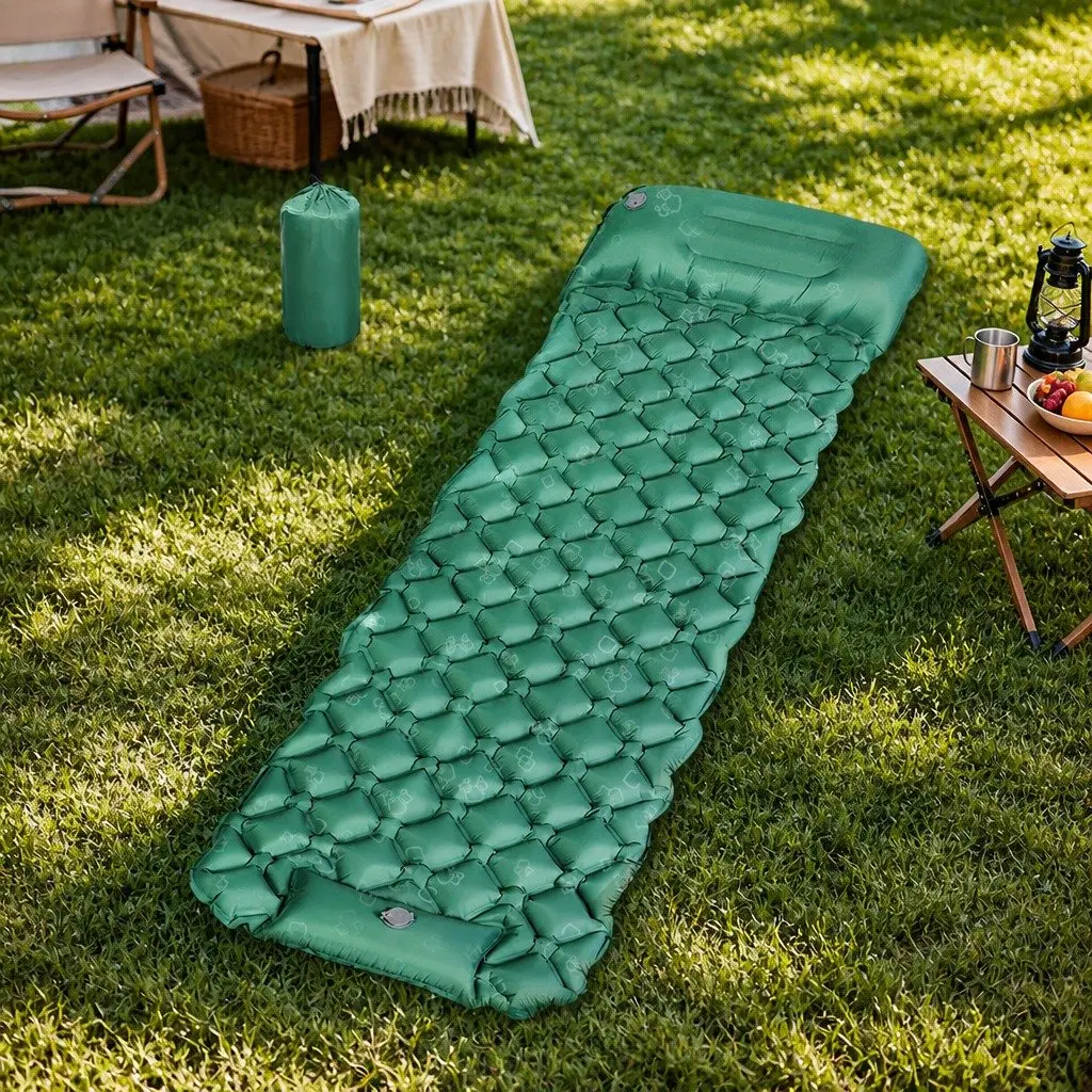 Single Air Mattress Camping Sleeping Pad Portable Inflatable Bed Outdoor Travel
