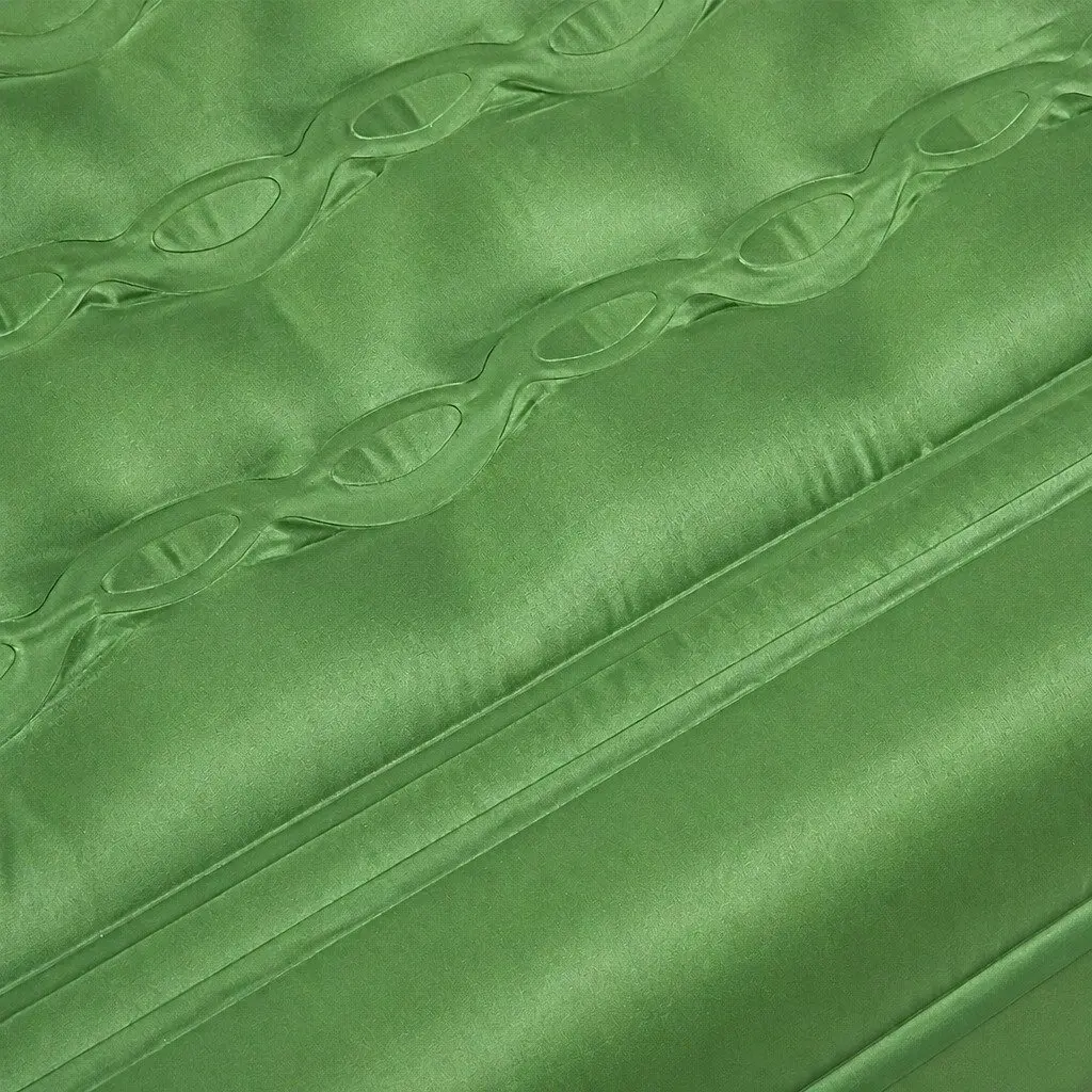 Camping Air Mattress Self Inflating Double with Foot Pump 195cm x 132cm Green