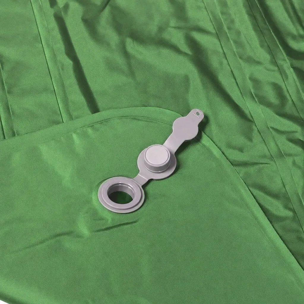 Camping Air Mattress Self Inflating Double with Foot Pump 195cm x 132cm Green