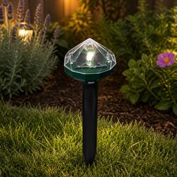 Solar Snake Repeller 4 Pack Garden Lawn Pest Deterrent LED Light Vibration
