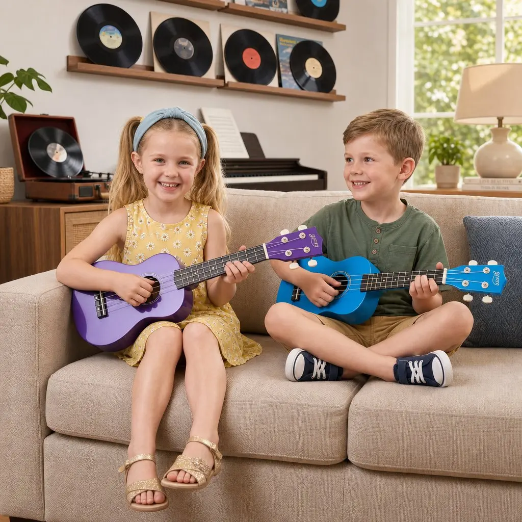 Soprano Ukulele Beginner Acoustic 21 Inch Purple