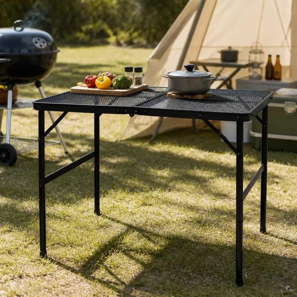 Folding Grill Table for Outdoor Use