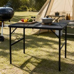 Folding Grill Table Portable BBQ Camping Outdoor Prep Two Height Adjustable