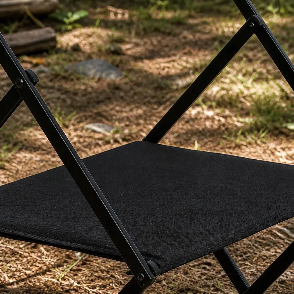 Foldable Camping Storage Shelves 2 Layer Portable Outdoor Kitchen Black