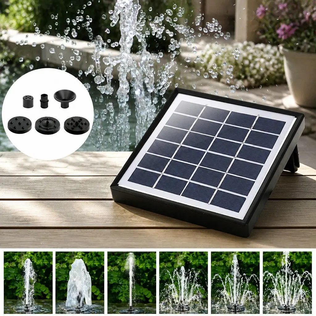 Solar Powered Fountain Pump Kit for Gardens