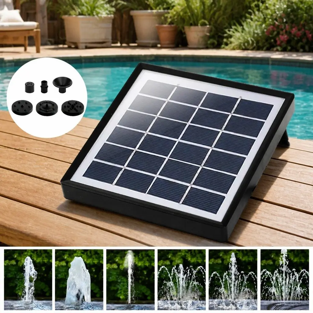Solar Powered Fountain Pump Kit for Gardens