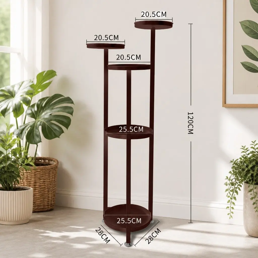 5 Tier Plant Stand Indoor Outdoor Metal Flower Pot Display Bronze