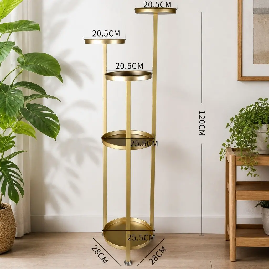 5 Tier Plant Stand Indoor Outdoor Flower Pot Rack Display Shelf Gold