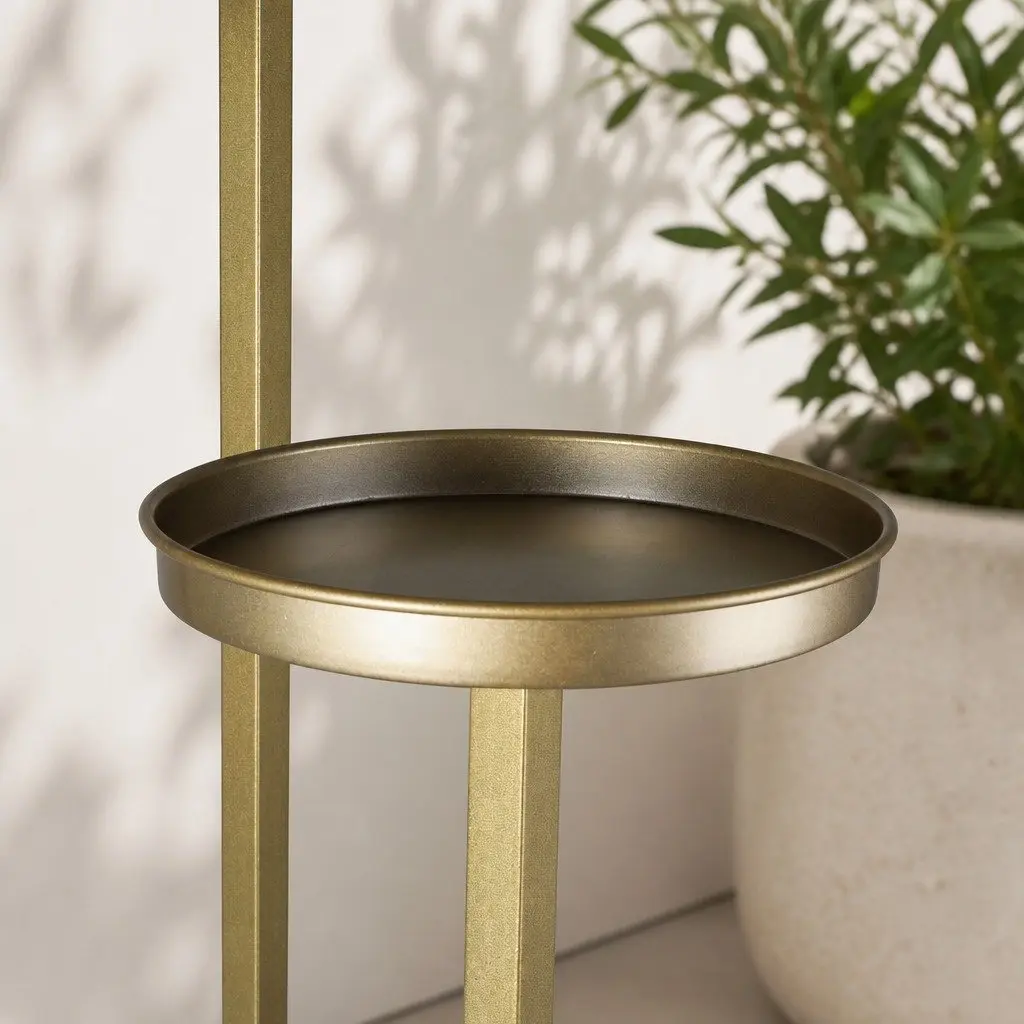 5 Tier Plant Stand Metal Flower Pot Shelf Indoor Outdoor Garden Display Rack Gold