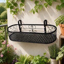 Reliable Hanging Plant Stand in Black Oval Design