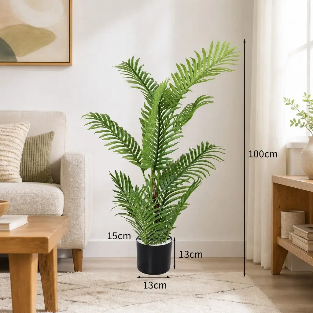 Artificial Tree 100cm Indoor Outdoor Faux Foliage Green