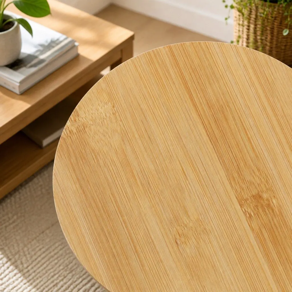Bamboo Plant Stand Adjustable Indoor Outdoor Expandable 23-30cm Natural